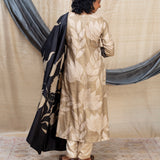 Day and Night Tussar Kurta and Dupatta - Beige