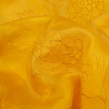 Trailing Ivy Embroidered Organza Saree - Mustard