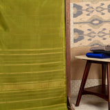 Lavanyam Monochrome Kanchi Silk Saree - Olive