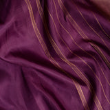 Lavanyam Monochrome Kanchi Silk Saree - Plum