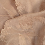 Trailing Ivy Embroidered Organza Saree - Mocha