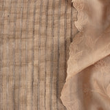 Trailing Ivy Embroidered Organza Saree - Mocha