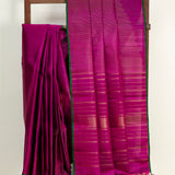 Nihira Rising Spires Kanchi Silk Saree - Magenta