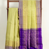 Kimaya Forest Murmurs Soft Silk Saree - Mint