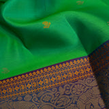 Kimaya Elephant Parade Soft Silk Saree - Emerald
