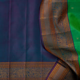 Kimaya Elephant Parade Soft Silk Saree - Emerald