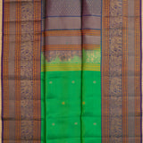 Kimaya Elephant Parade Soft Silk Saree - Emerald
