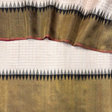 Charita Temple Border Kanchipuram Silk Saree - Cream