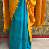 Ranya Chevron Kanchipuram Silk Saree - Teal