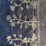 Zari striped handwoven organza saree