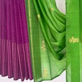 Madhura Paperflowers Kanchi Organza Saree - Green and Violet