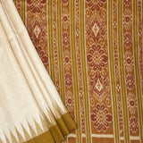 Temple Bordered Tussar Silk Saree - Yellow