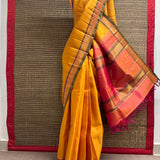 Vera Small Bordered Kanchipuram Silk Saree - Yellow