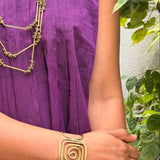 Cluster Layered Brass Necklace