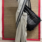 Handloom Ikat Silk Saree - Beige