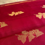Madhura Paperflowers Kanchi Organza Saree - Red and Mocha