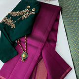 Lavanyam plain kanchipuram silk saree