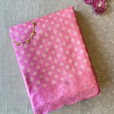Ombre tussar embroidered saree