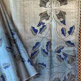 Ombre tussar handpainted saree