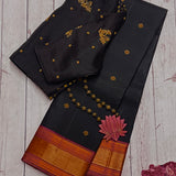 Kimaya mayil kann border silk saree