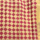 Tuhina Yellow Kutch Embroidery Organza Saree