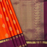 Mohana Kolam Kanchi Silk Saree - Orange and Violet