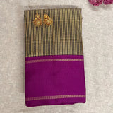 Mohana chessboard kanchi silk saree
