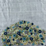 Tussar multicoloured hand embroidered blouse piece