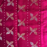 Sequinned floral matka organza saree