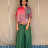 Elements Prairie Flared Striped Pants - Grass