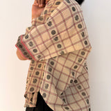 Kaleidoscope Fraction Kanchi Cotton Shirt - Beige