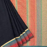 Mishrita Rudraksham Border Chiffon Saree - Black