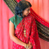 Fiza Petal Chiffon Saree - Rose