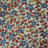 Kalpataru Floral Kalamkari Silk Saree - Violet and Grey