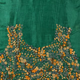 Tussar hand embroidered blouse piece