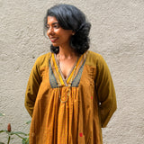 Kaleidoscope Snippet Kanchi Cotton Dress - Ochre