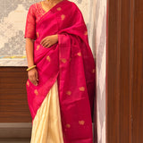 Madhura Scarlet Kanchi Organza Saree