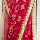 Ponduru Khadi Handwoven Saree - Red