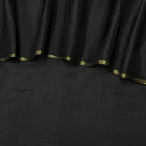 Kalpataru Floral Kalamkari Silk Saree - Black and Yellow