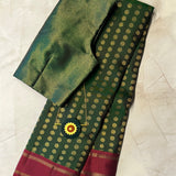 Meera Dark Green Kanchipuram Silk Saree