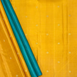 Ranya Chevron Kanchipuram Silk Saree - Teal