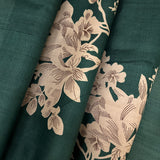 Veena Floral Art Tussar Saree - Green and Beige