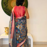 Ponduru Khadi Handwoven Saree - Grey