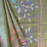 Sequinned handwoven organza saree