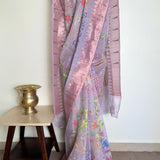 Ponduru Khadi Handwoven Saree - Lavender