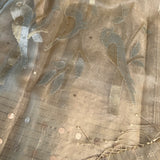 Metallic handwoven organza saree