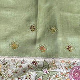 Hand embroidered shibori tussar saree