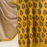 Veena Dot Magic Tussar Saree - Beige and Yellow