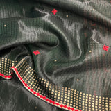 Metallic kutch embroidered organza saree