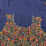 Tussar multicoloured hand embroidered blouse piece
